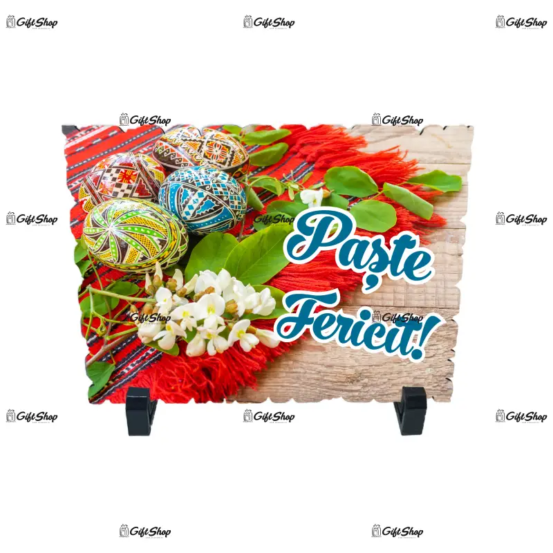 Paste fericit, placheta cu mesaj, model c